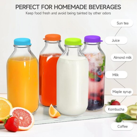 NWT - Set of 6 Silicone Milk Bottle Caps - Picture 5 of 5